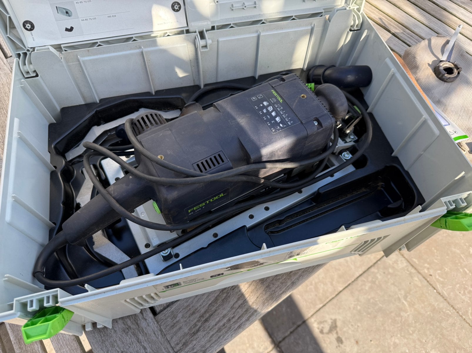 Festool BS 105 E-Set bandschuurmachine, Ophalen, Bandschuurmachine