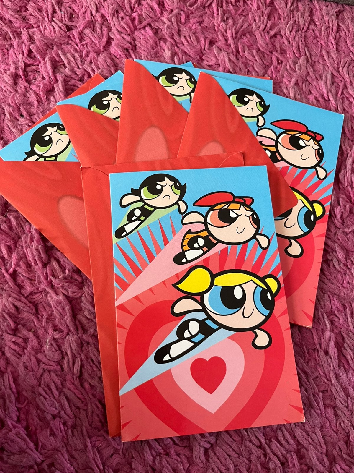 5 kaarten powerpuff girls, Ophalen of Verzenden, 1980 tot heden, Ongelopen, Kinderen