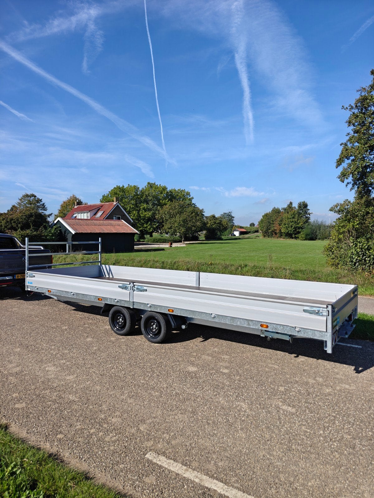 Demo Hapert plateau aanhanger 6x2 3500KG + rijplaten, Auto diversen, Ophalen of Verzenden, Zo goed als nieuw