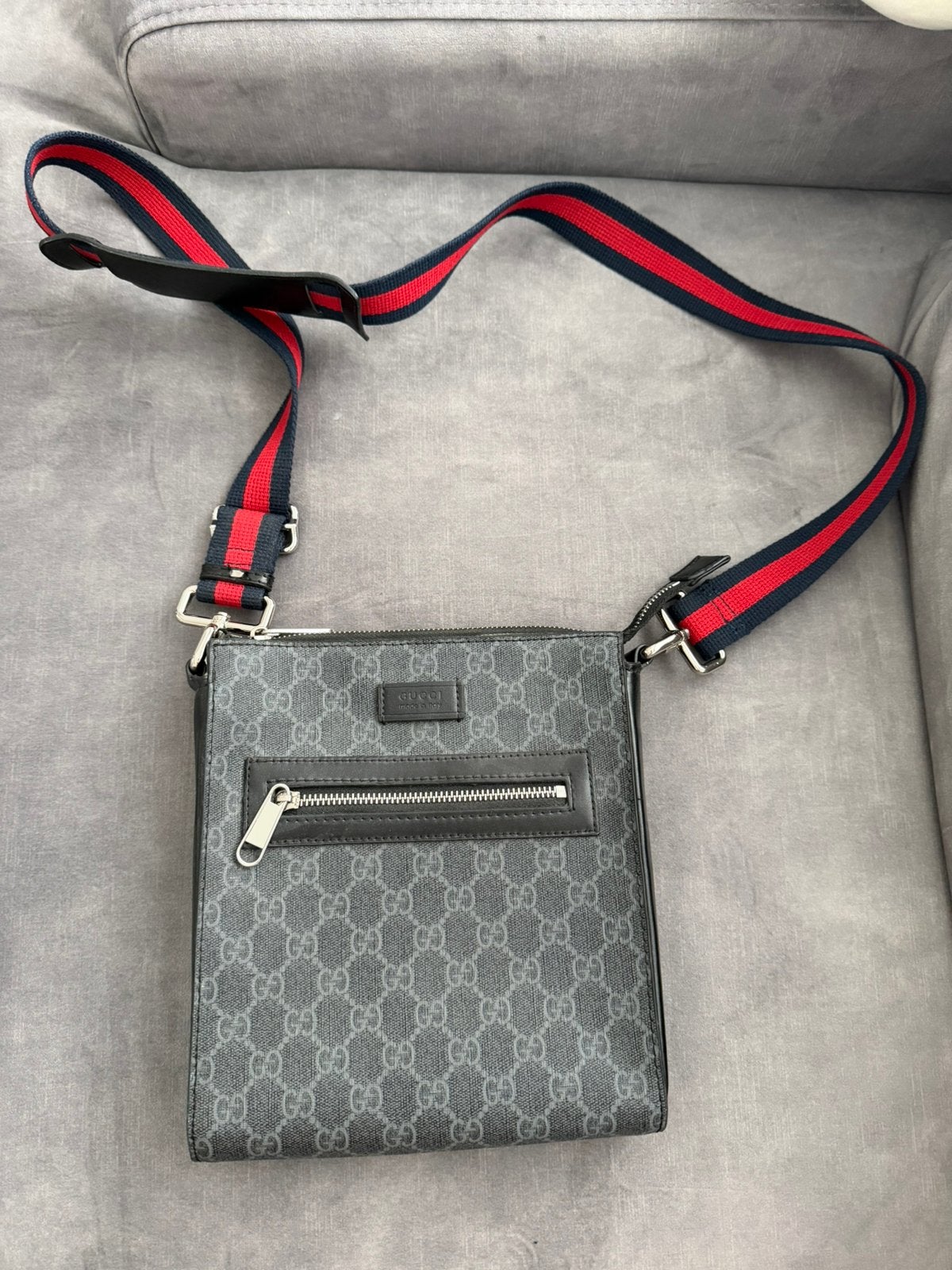 Gucci Heren Schoudertas, Ophalen, Zo goed als nieuw, Zwart