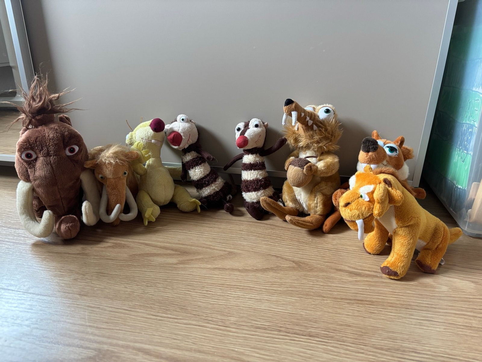 Complete Ice Age Knuffel Collectie - Scrat, Sid, Diego, Mann, Overige merken, Overige karakters, Overige typen, Ophalen of Verzenden