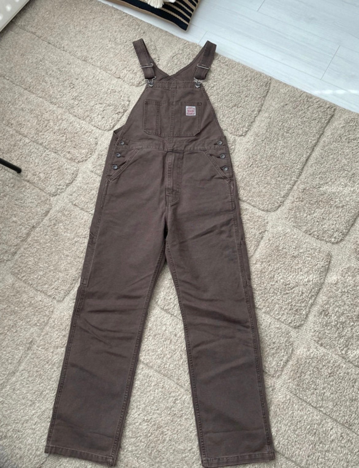 Levi’s tuinbroek, bruin, maat S, Kleding | Dames, Jumpsuits, Ophalen of Verzenden, Zo goed als nieuw, Maat 36 (S), Bruin