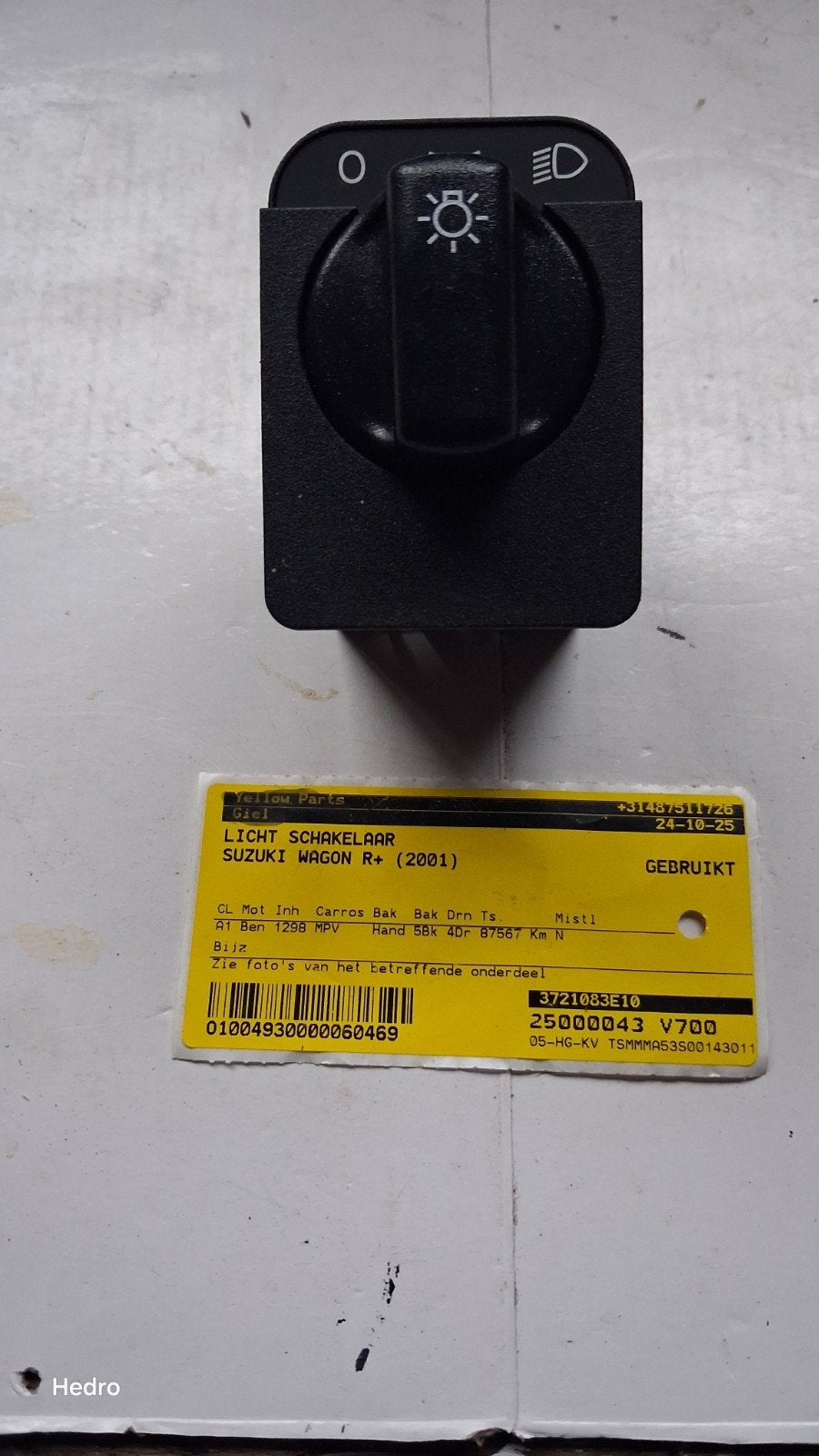 Lichtschakelaar Suzuki Wagon R+ (2001) - Gebruikt, Auto-onderdelen, Ophalen of Verzenden, Gebruikt, Suzuki