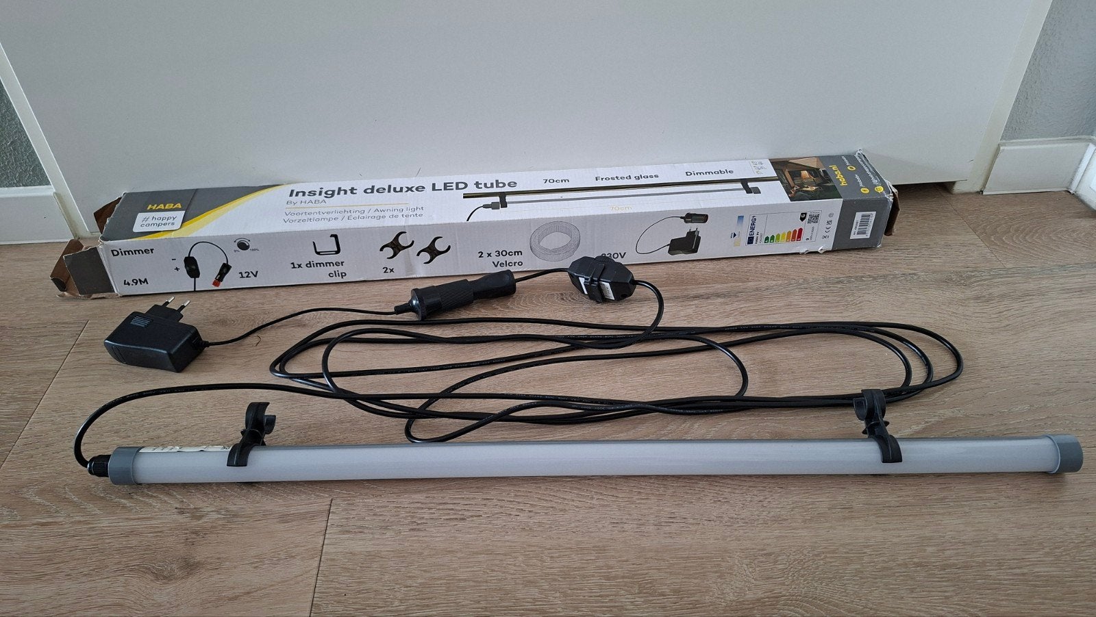 Haba LED Buis met Dimmer, Snoer en 12V Stekker, Caravans en Kamperen, Ophalen of Verzenden, Gebruikt