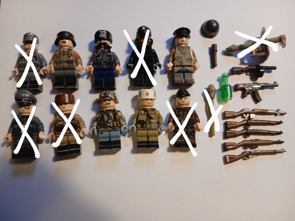 Lego ww2 minifiguren met wapens - ook los te koop, Ophalen of Verzenden, Zo goed als nieuw, Overige merken