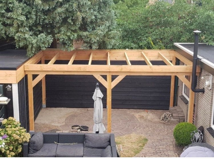 Douglas basis pakket tbv carport overkapping 300x600cm, Ophalen, Zo goed als nieuw