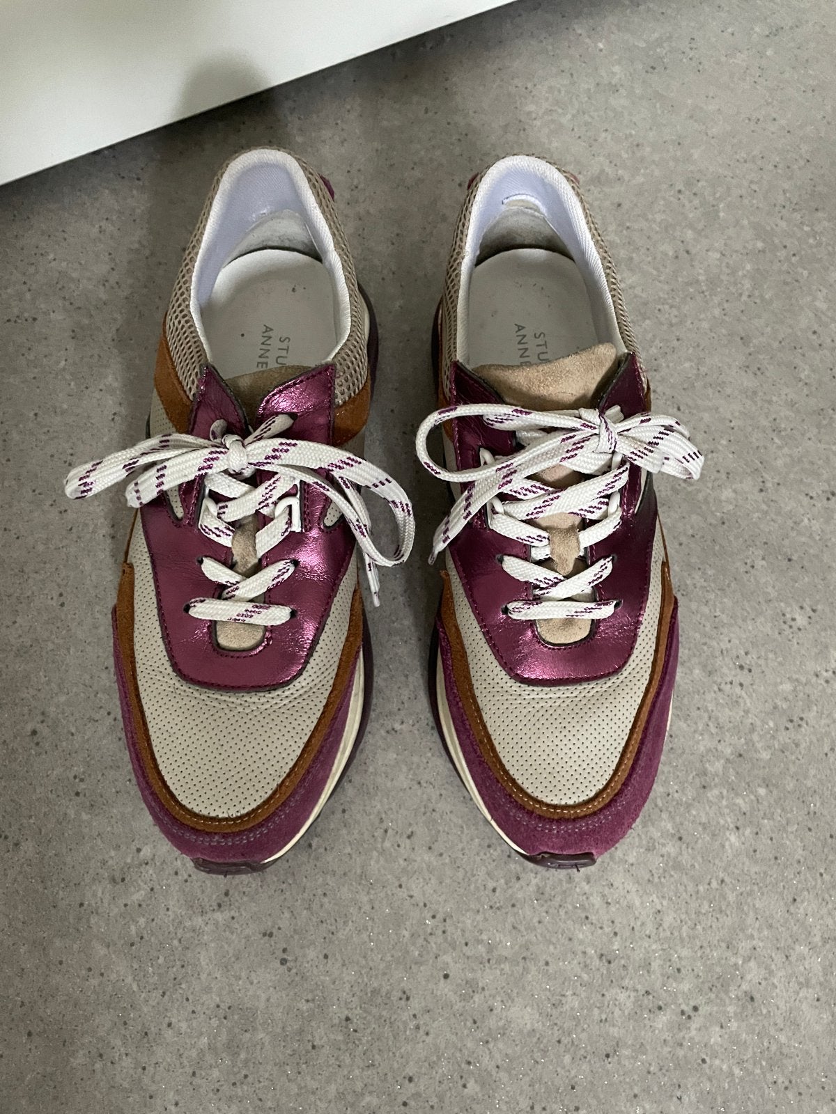Leren sneakers Studio Anneloes maat 40, Beige, Ophalen of Verzenden, Sneakers of Gympen, Gedragen