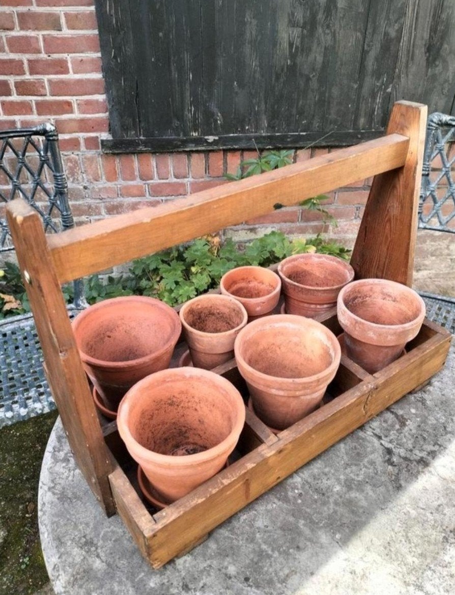 Brocante houten vakkenbak, Ophalen