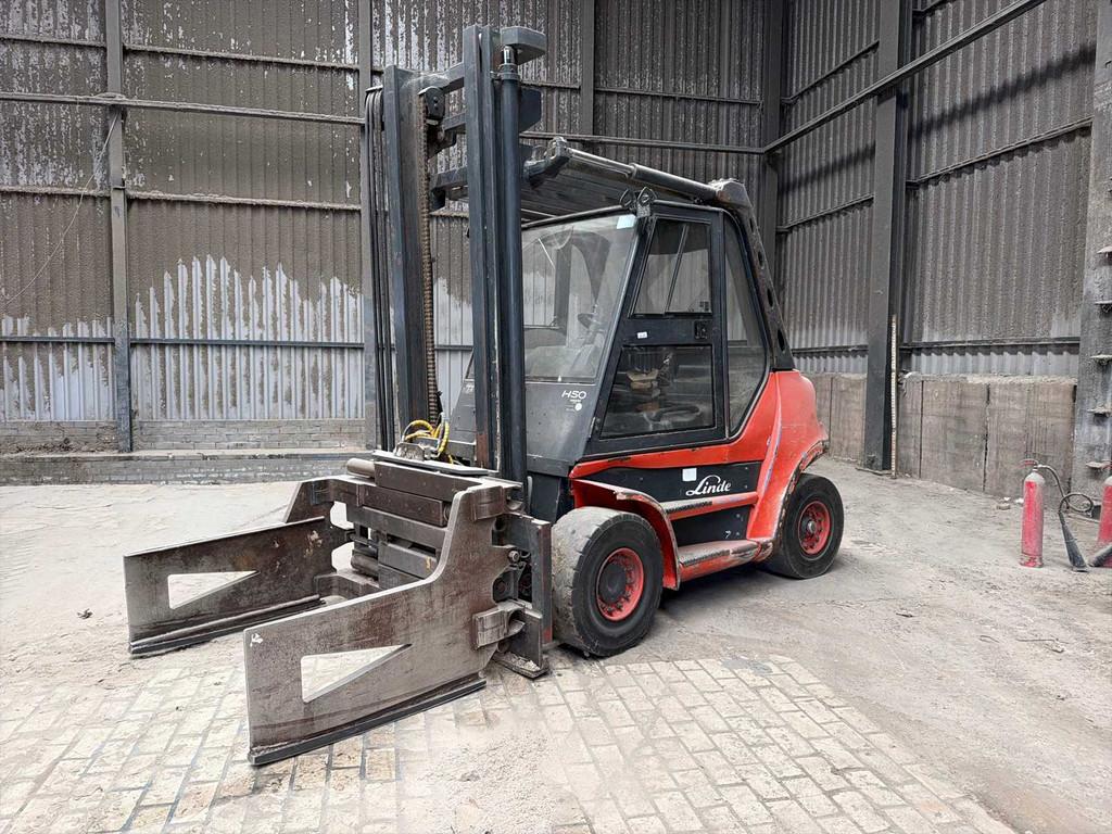 Linde H50D-03 diesel heftruck, bj 2006, cap: 5 ton, voorzien, Zakelijke goederen, Machines en Bouw | Heftrucks en Intern transport