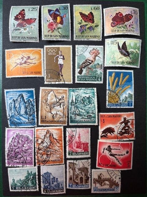 postzegels San Marino, Verzenden, Gestempeld