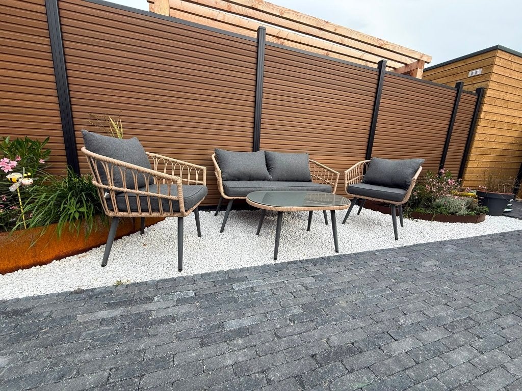 Tuinset / Lounge set, Tuin en Terras, Tuinsets en Loungesets, Ophalen, 4 zitplaatsen, Kunststof, Gebruikt