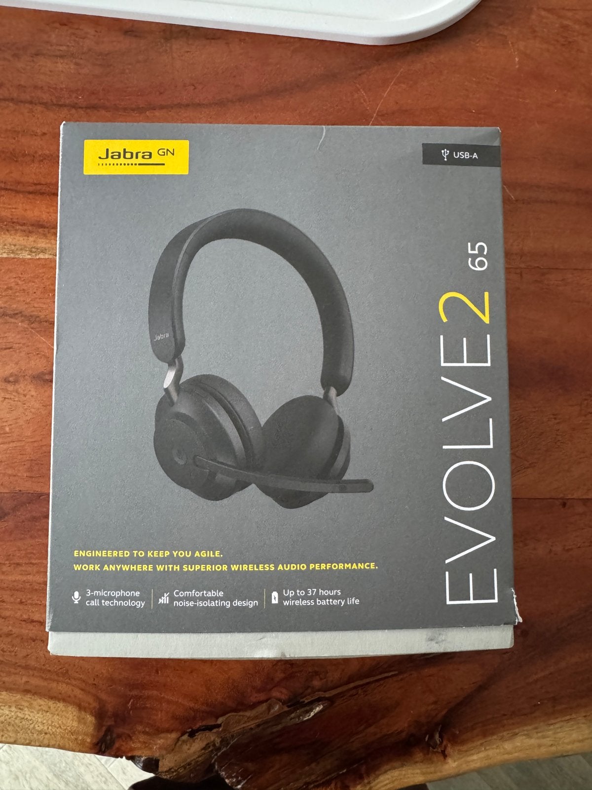 Jabra Evolve2 65 MS Stereo Headset Zwart, Bluetooth, Nieuw, Ophalen of Verzenden, Over-ear