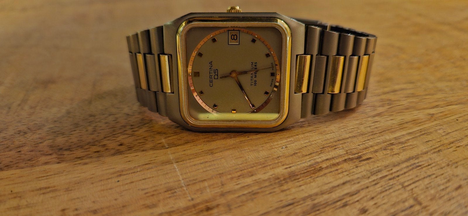 Certina DS Titanium Polshorloge Quartz Two/Tone, Sieraden, Tassen en Uiterlijk, Horloges | Heren, Ophalen of Verzenden, Zo goed als nieuw