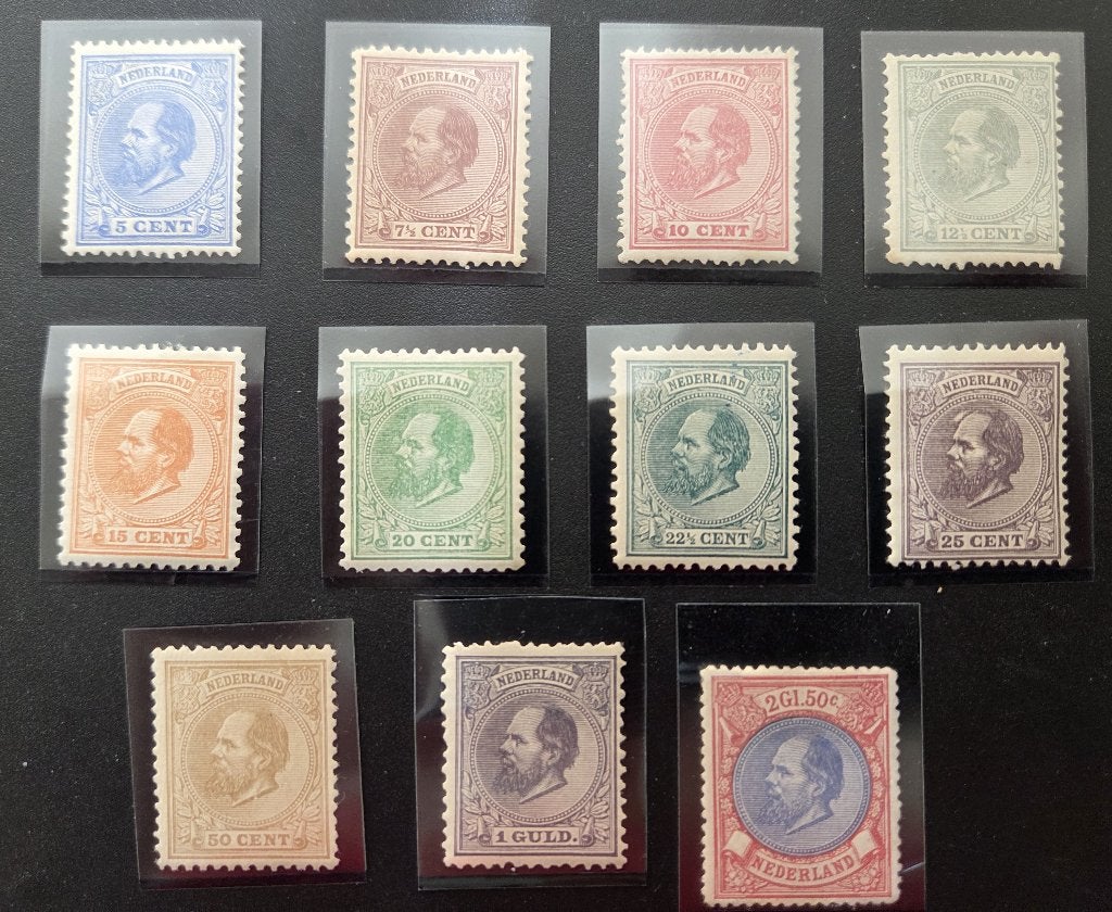 Nederland NVPH nr 19/29 ongebruikt Koning Willem III 1872-88, Postzegels en Munten, Postzegels | Nederland, Ophalen of Verzenden