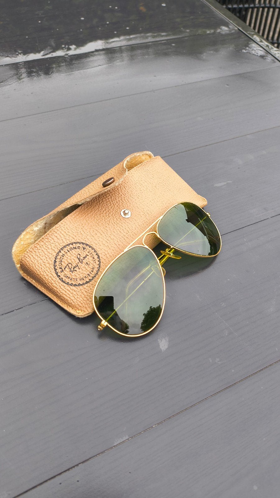 Rayban B&L Aviator USA uit jaren '70 in zeer goede staat!, Ophalen of Verzenden, Zo goed als nieuw, Zwart, Ray-Ban