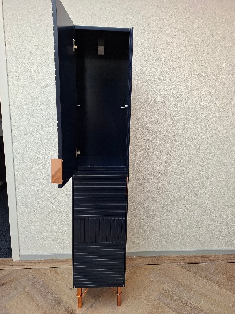 Andrio Kolomkast Donkerblauw 35 cm – Showroommodel, Ophalen, (Half)hoge kast, Minder dan 50 cm, 150 tot 200 cm