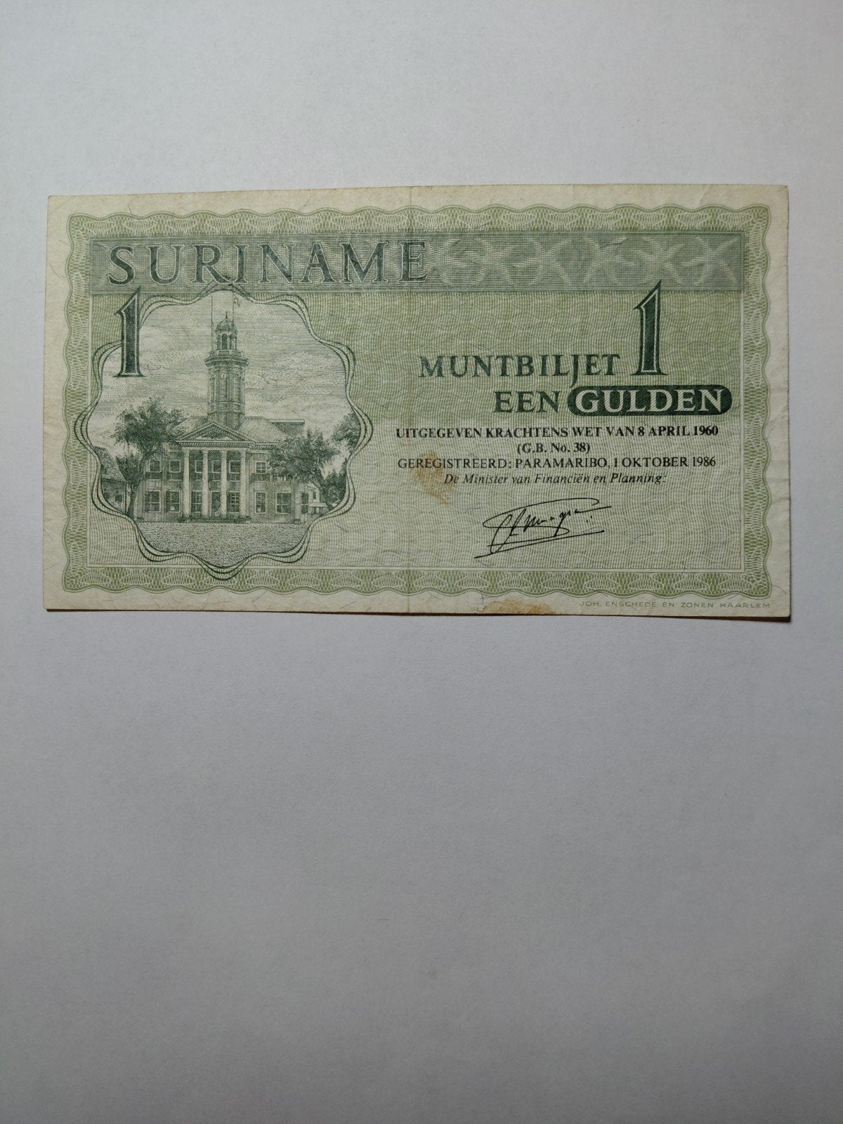 Suriname 1 gulden, Ophalen of Verzenden, Zuid-Amerika