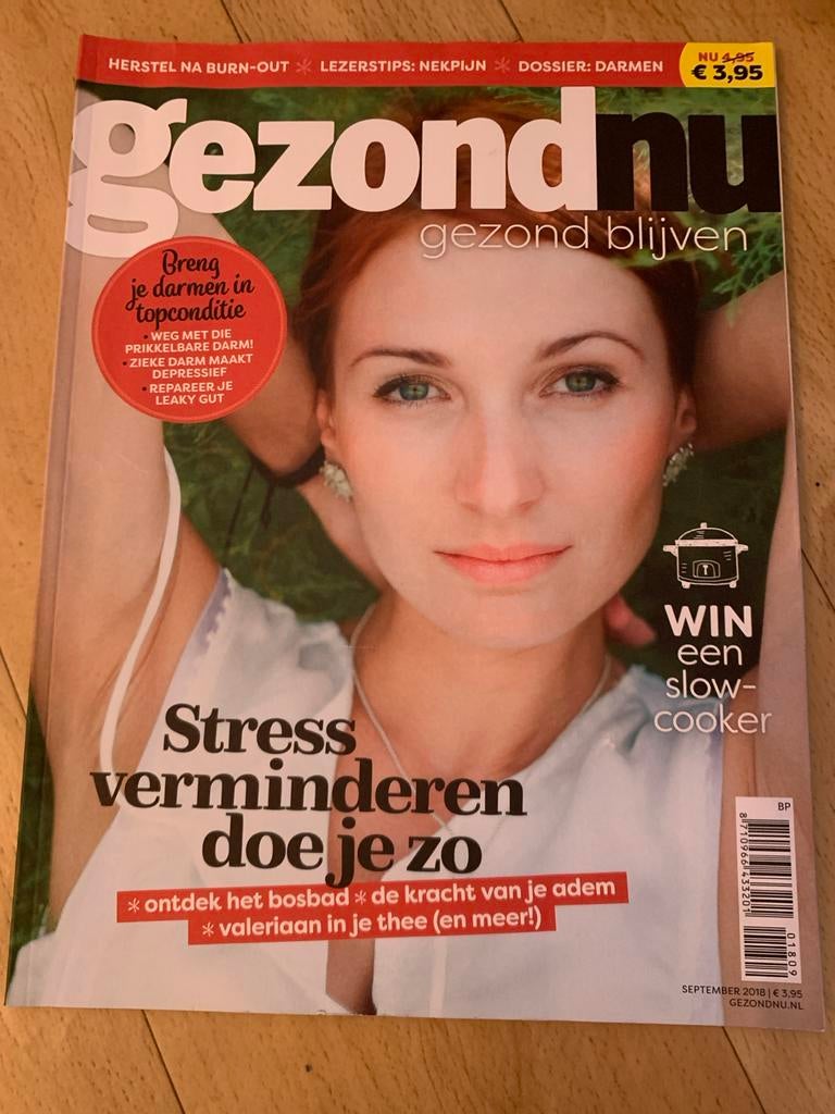 Gezondnu Magazine September 2018 - Stress Verminderen, Ophalen of Verzenden, Gelezen, Lichaam en Geest