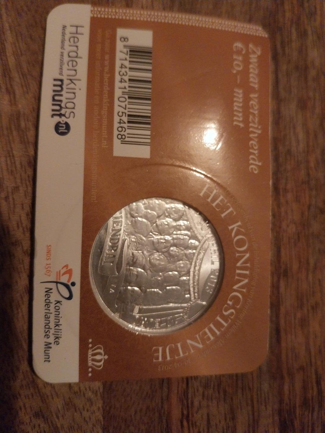 Het Koningstientje 2013 - Zwaar Verzilverde Munt, Koningin Beatrix, Zilver, Losse munt, Overige waardes