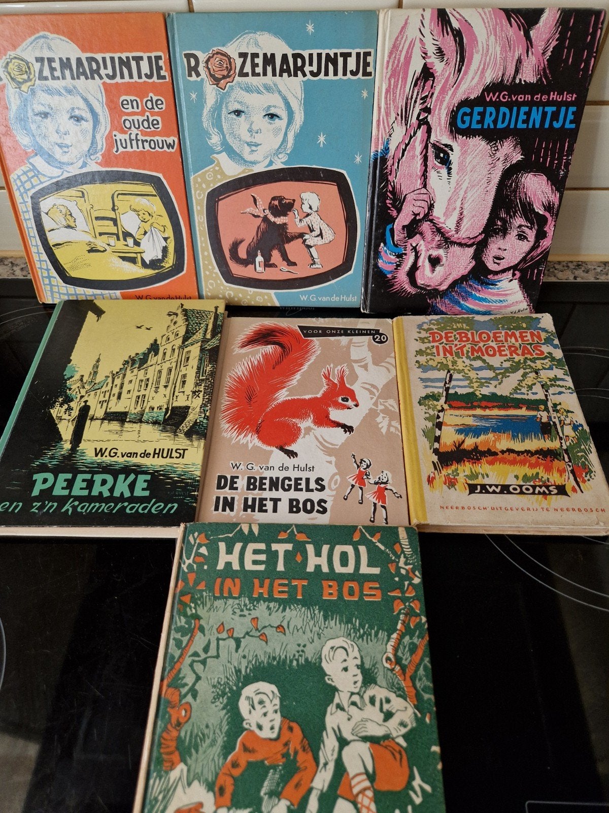 7 charmante oude kinderboeken van W.G. van der Hulst e.a., Boeken, Ophalen of Verzenden, Gelezen, W.G. van der Hulst, J.W. Ooms, C. Roodhart