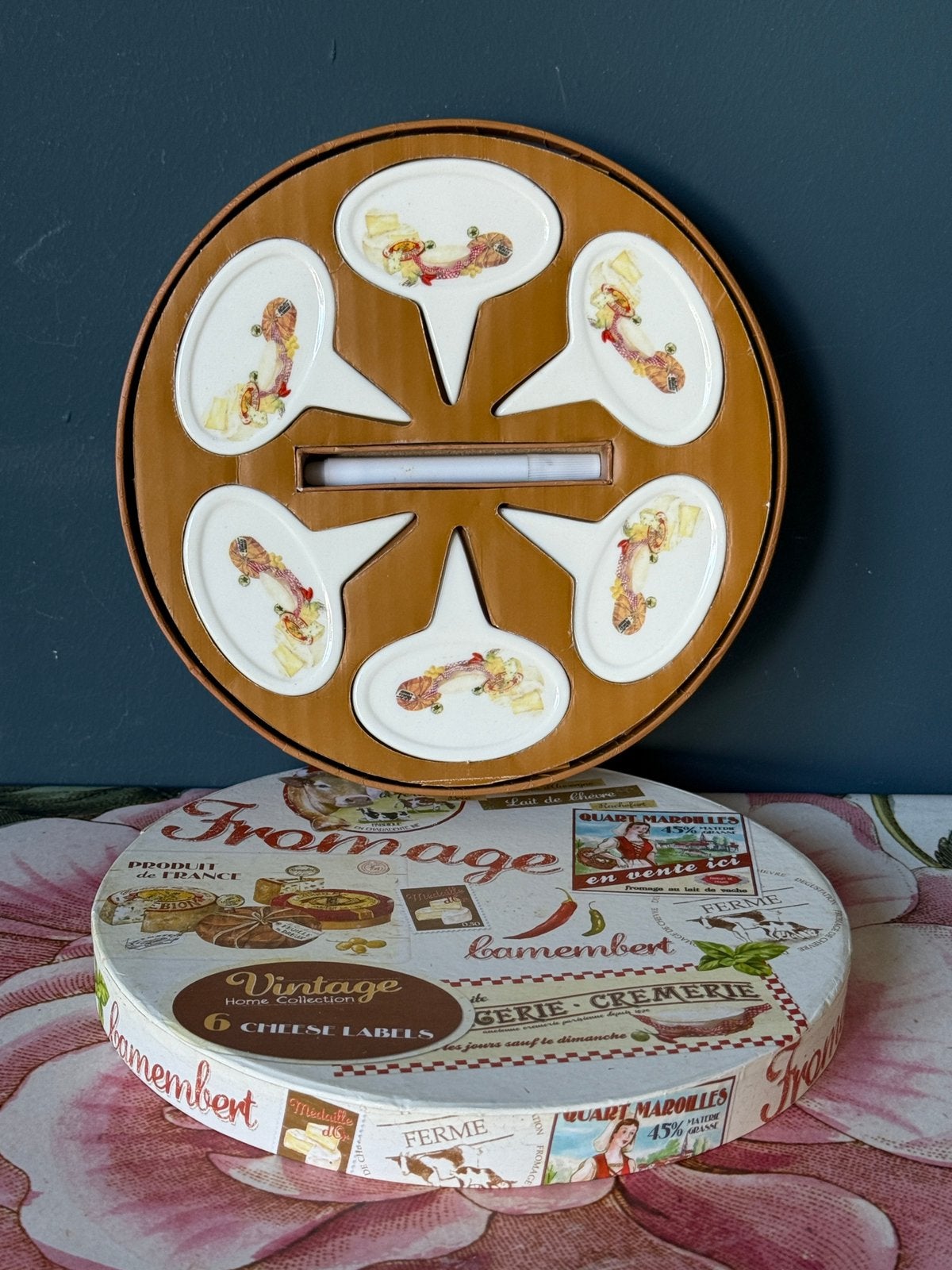 Set van 6 vintage keramische kaas markers, Ophalen of Verzenden, Nieuw, Overige stijlen