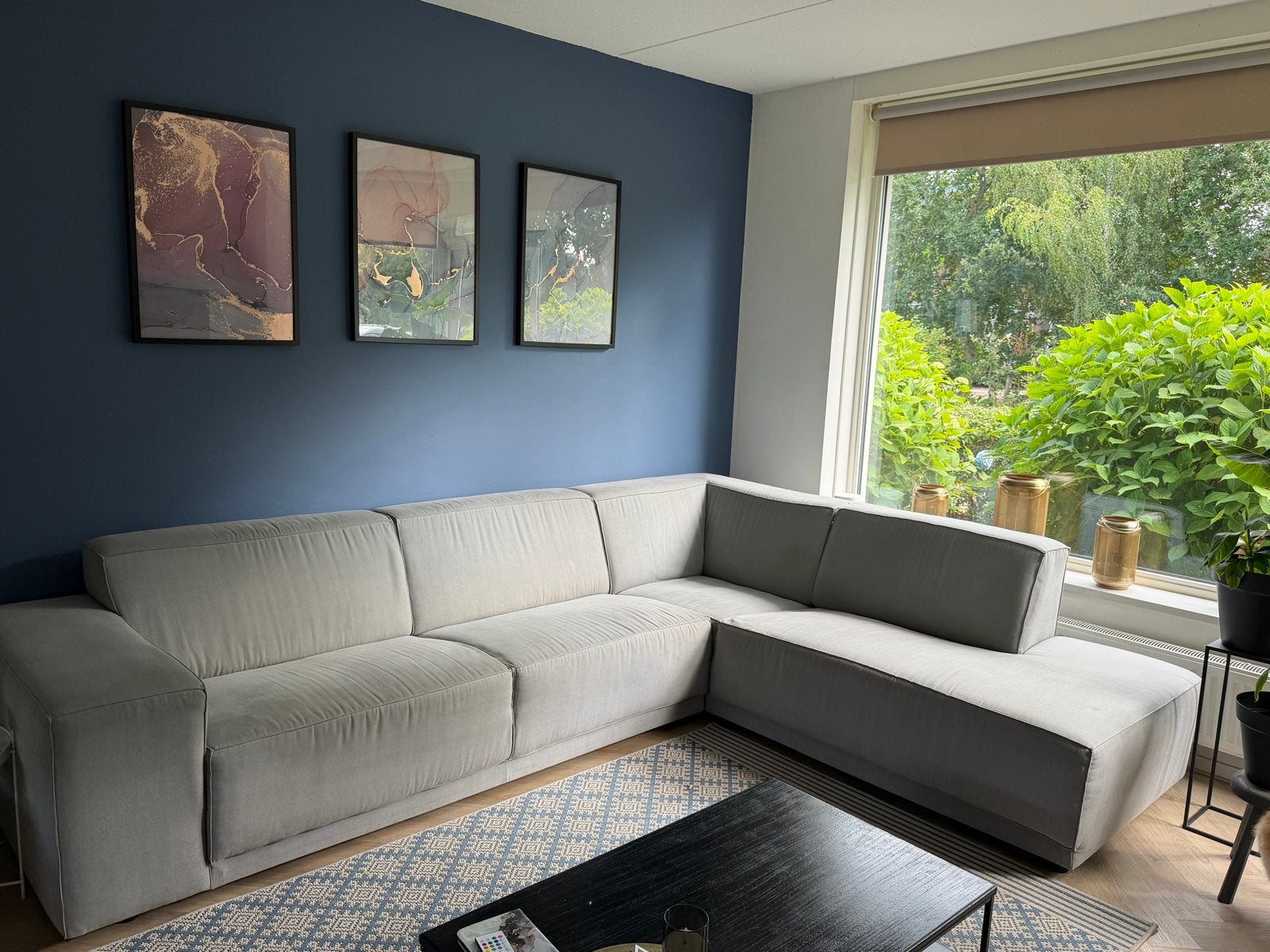 Grote Hoekbank - Comfortabel en Ruim, Ophalen, Gebruikt, 100 tot 125 cm, Hoekbank