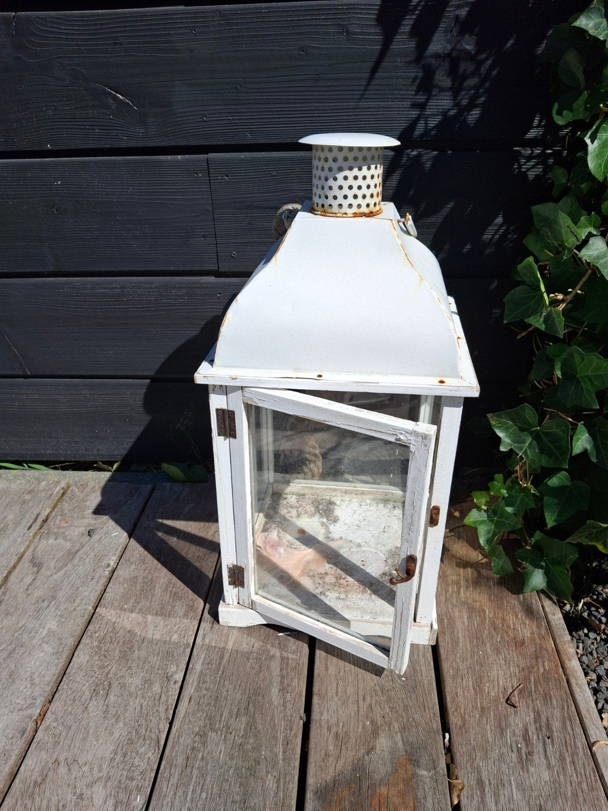 ijzeren lantaarn, Staande lamp, Ophalen of Verzenden, Netvoeding, 50 tot 250 watt