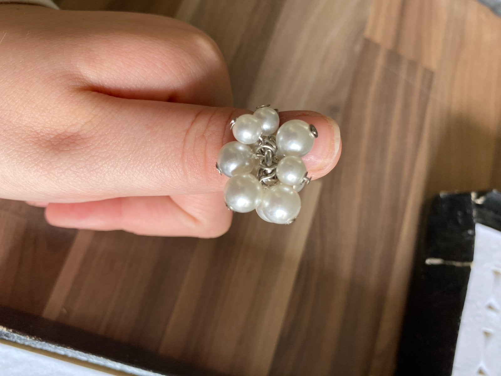 Diverse ringen set - Parels, doodshoofd, schelp - Zo goed al, Ophalen, Overige materialen, Zo goed als nieuw, 17 tot 18