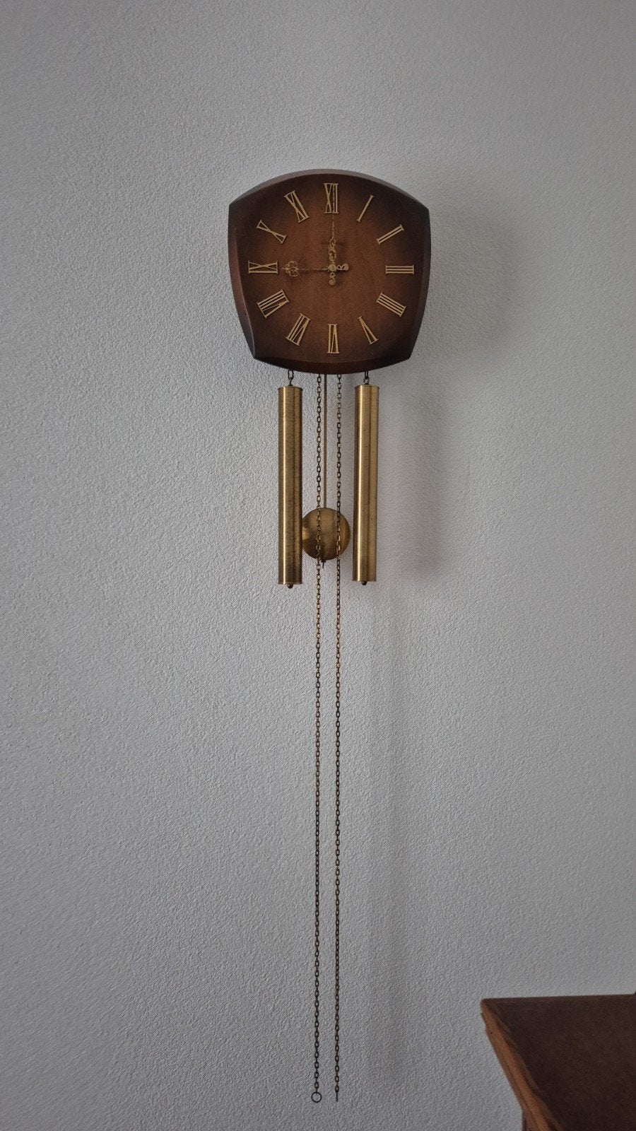 Mooie oude hangklok, Ophalen, Gebruikt