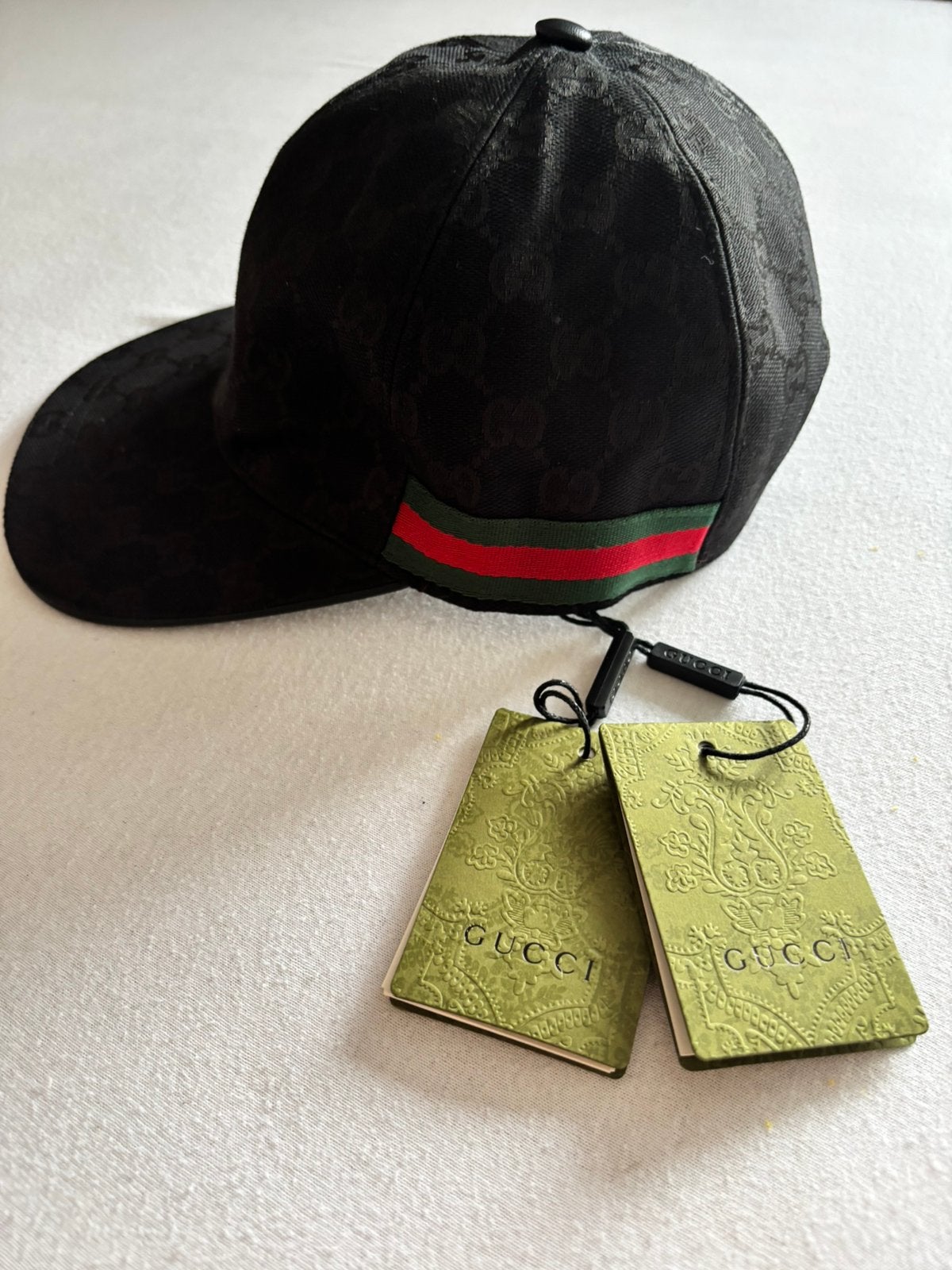 originele gucci pet zwart, Kleding | Heren, Hoeden en Petten, Verzenden, Nieuw, 57 cm (M, 7⅛ inch) of minder, Pet