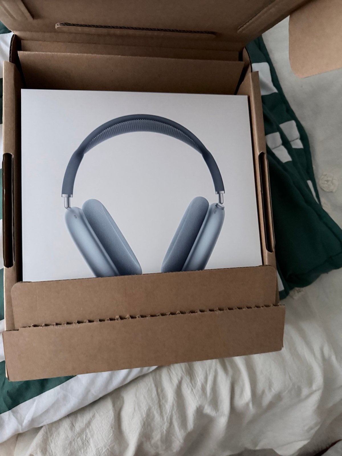 Apple AirPod Max - Sky Blue - Nieuwstaat, Audio, Tv en Foto, Koptelefoons, Bluetooth, Ophalen of Verzenden, Zo goed als nieuw