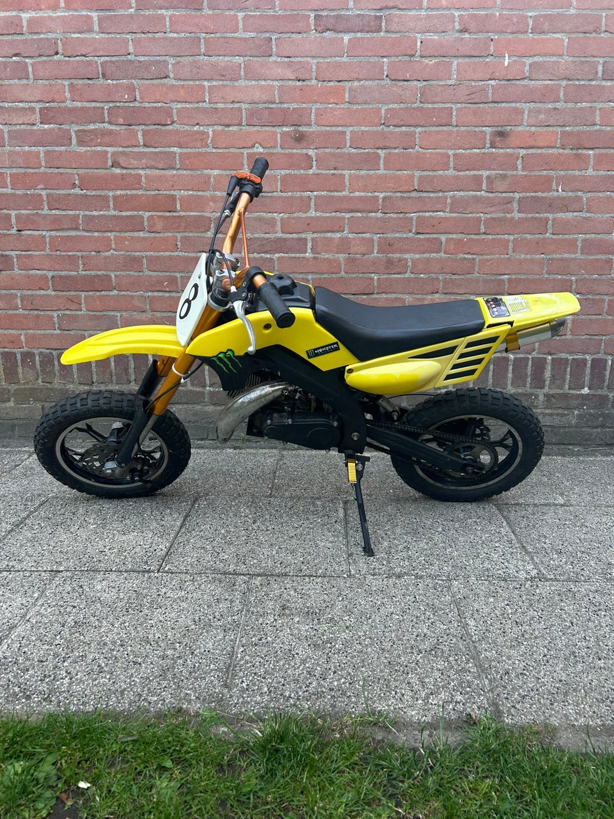 Nette pit bike 50 cc, Fietsen en Brommers, Minibikes, Midibikes en Pitbikes, Ophalen, Gebruikt, Overige typen, 50 cc