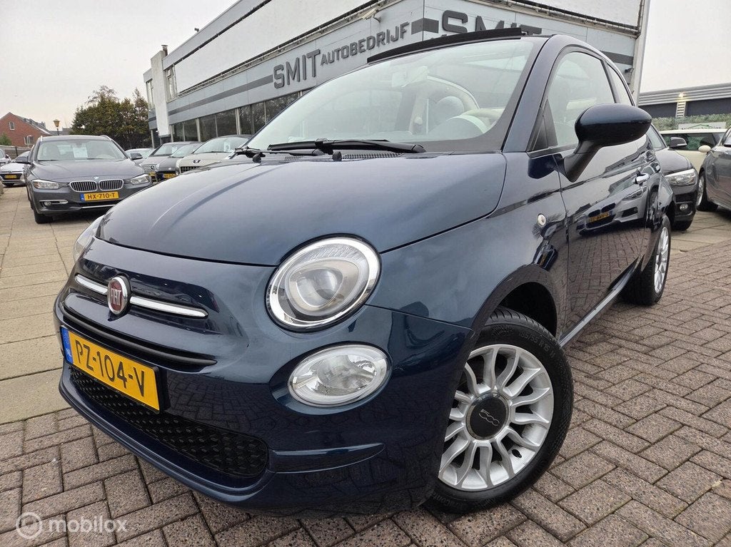 Fiat 500 Cabrio 1.2 Popstar AC/CC/LED/NLAuto, Voorwielaandrijving, Gebruikt, 4 cilinders, Cabriolet