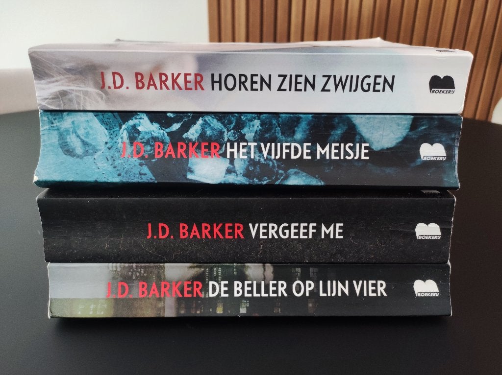 4 spannende boeken van J.D. Barker, Boeken, Ophalen of Verzenden, Gelezen, J.D. Barker, Nederland