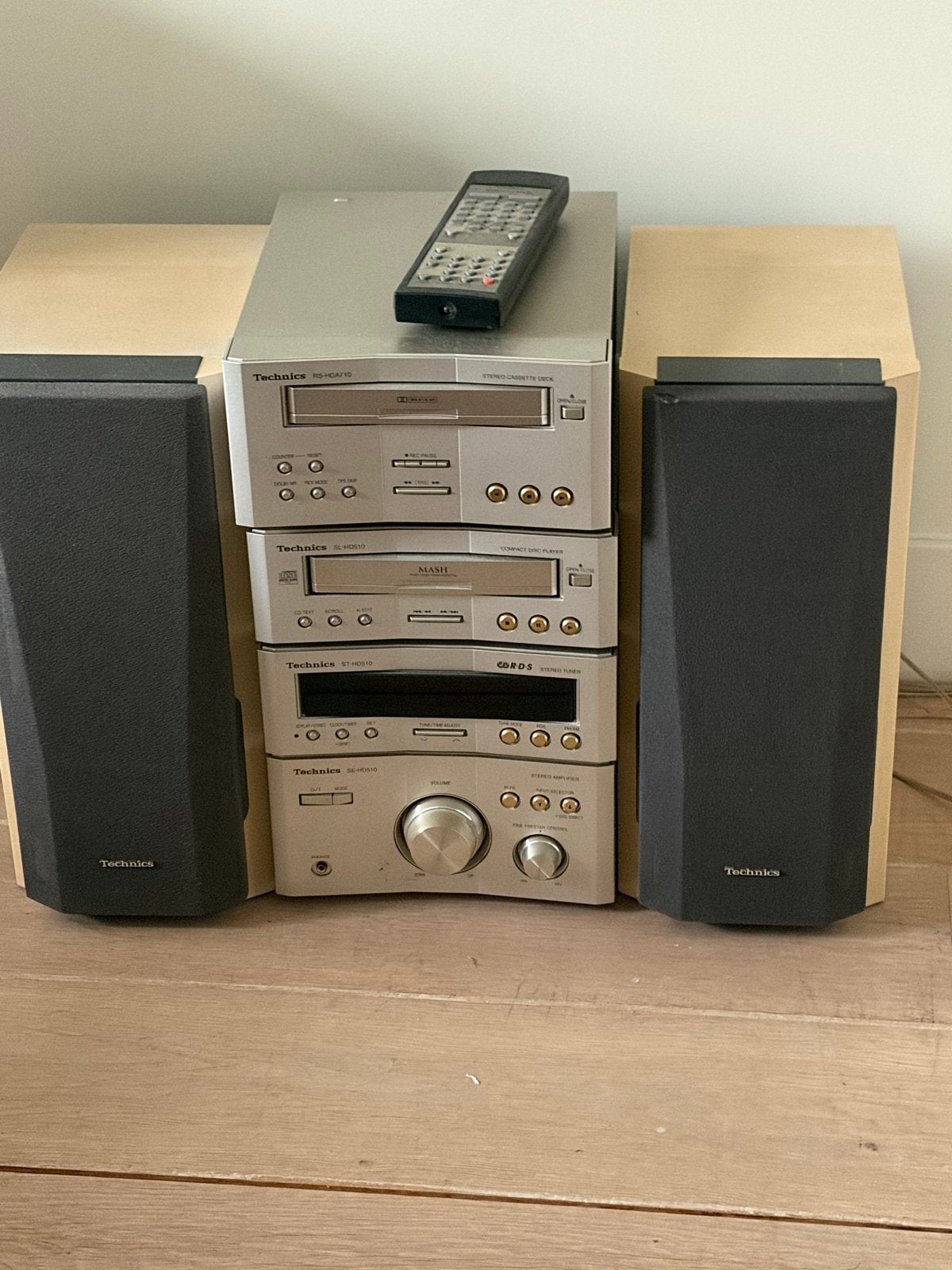 Technics Stereo Set met Speakers en Afstandsbediening, Ophalen, Gebruikt, Cassettedeck, Losse componenten