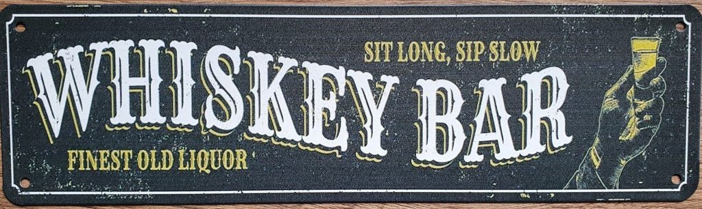 Whiskey Bar finest old reclamebord van metaal wandbord deco, Info@deconoord.nl, Deco Noord, Nieuw, Ophalen of Verzenden