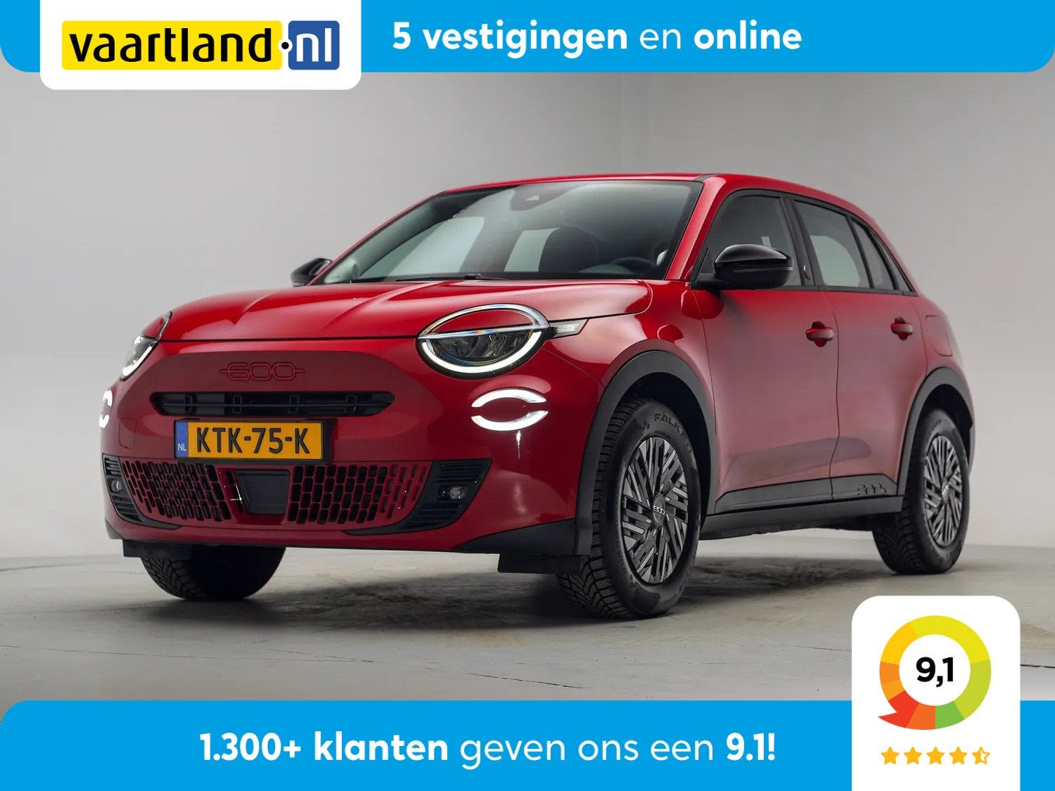 Fiat 600E RED 54 kWh [ LED Apple/Android Climate Cruise ], Auto's, Automaat, 0 cilinders, Gebruikt, Parkeersensor