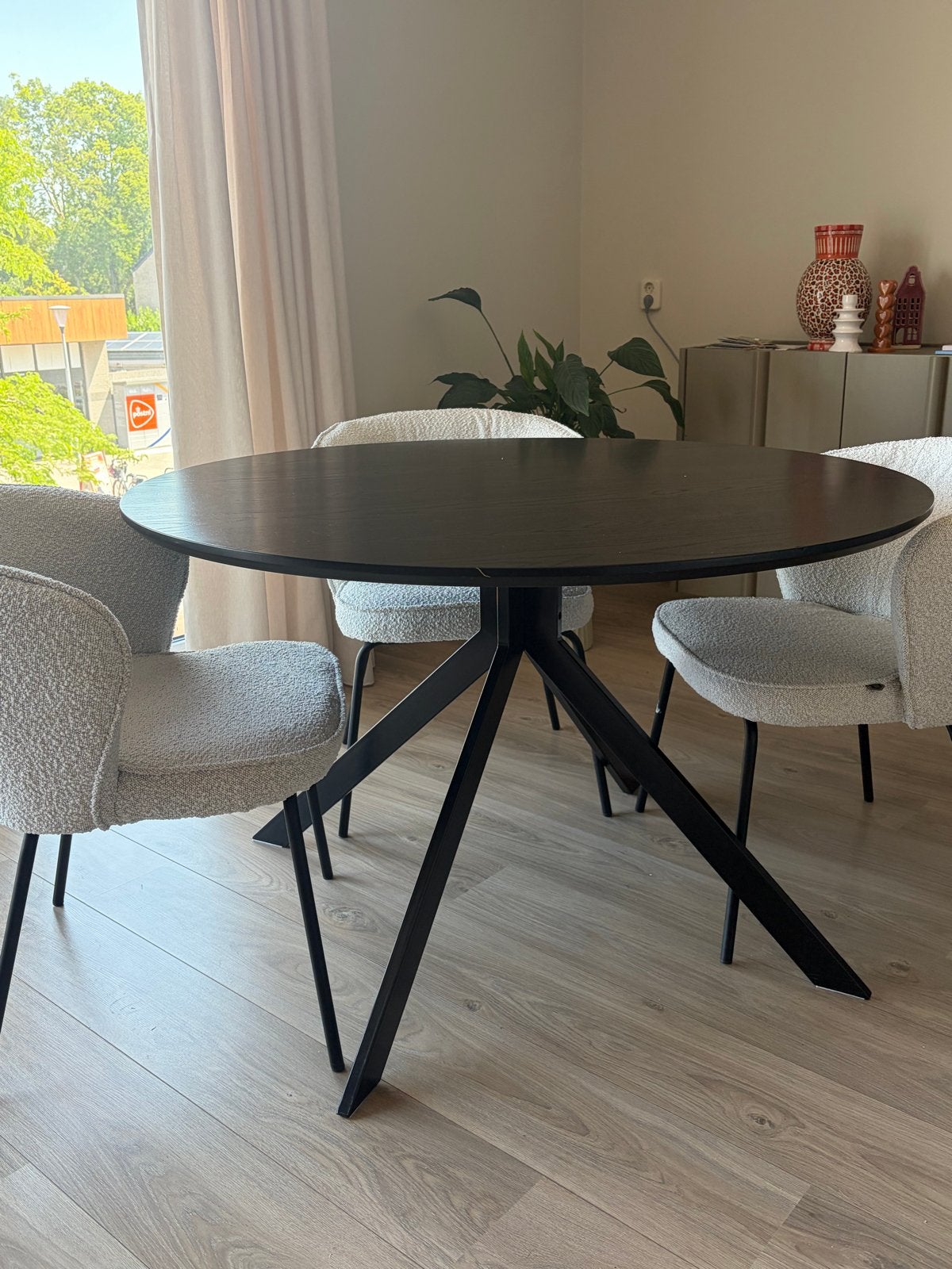 WOOOD eettafel Bruno, Huis en Inrichting, Tafels | Eettafels, Ophalen, 100 tot 150 cm, Rond, Zo goed als nieuw