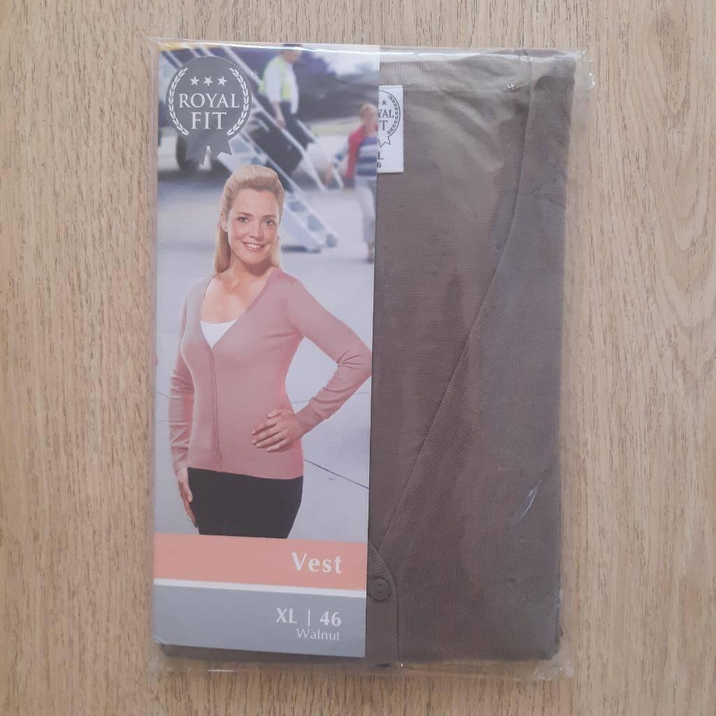 Royal Fit dames Vest maat XL (46) Walnut nieuw, Ophalen, Nieuw, Maat 46/48 (XL) of groter, Bruin