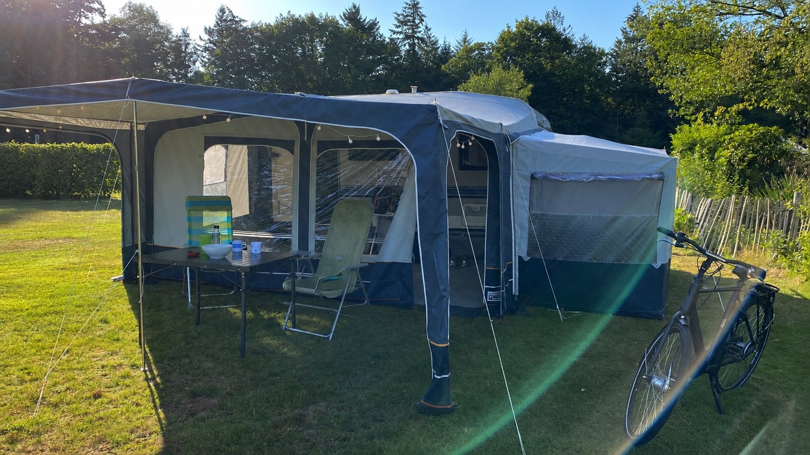 Te koop voortent met luifel en erker, Ophalen of Verzenden, Gebruikt