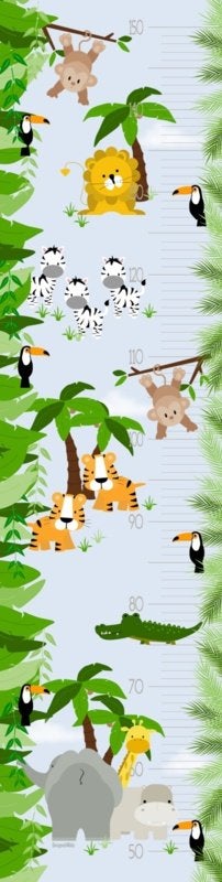 Kinderposter Muurposter Groeimeter Jungle Designed4Kids, Designed4Kids, Nieuw, Ophalen of Verzenden, Designed4kids@live.nl