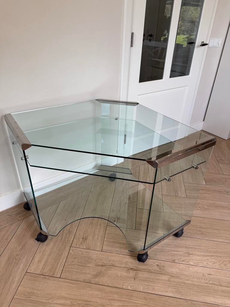 Galotti Radice Glazen Bureau - Modern Design, Ophalen, Overige typen, Gebruikt, Overige merken