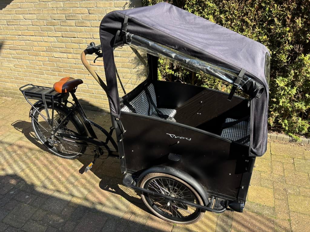 Elektrische bakfiets vogue troy, Ophalen of Verzenden, Zo goed als nieuw, 4 kinderen of meer, Huif