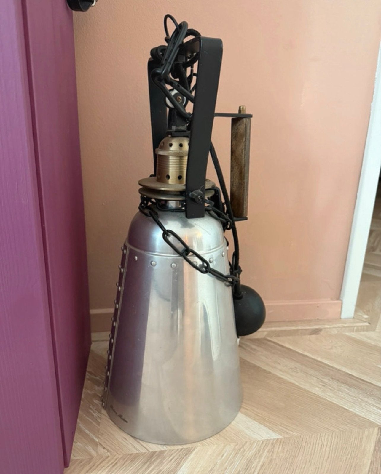 Riviera Maison Hanglamp - Industrieel & Robuust, Ophalen, Zo goed als nieuw, Metaal, 50 tot 75 cm