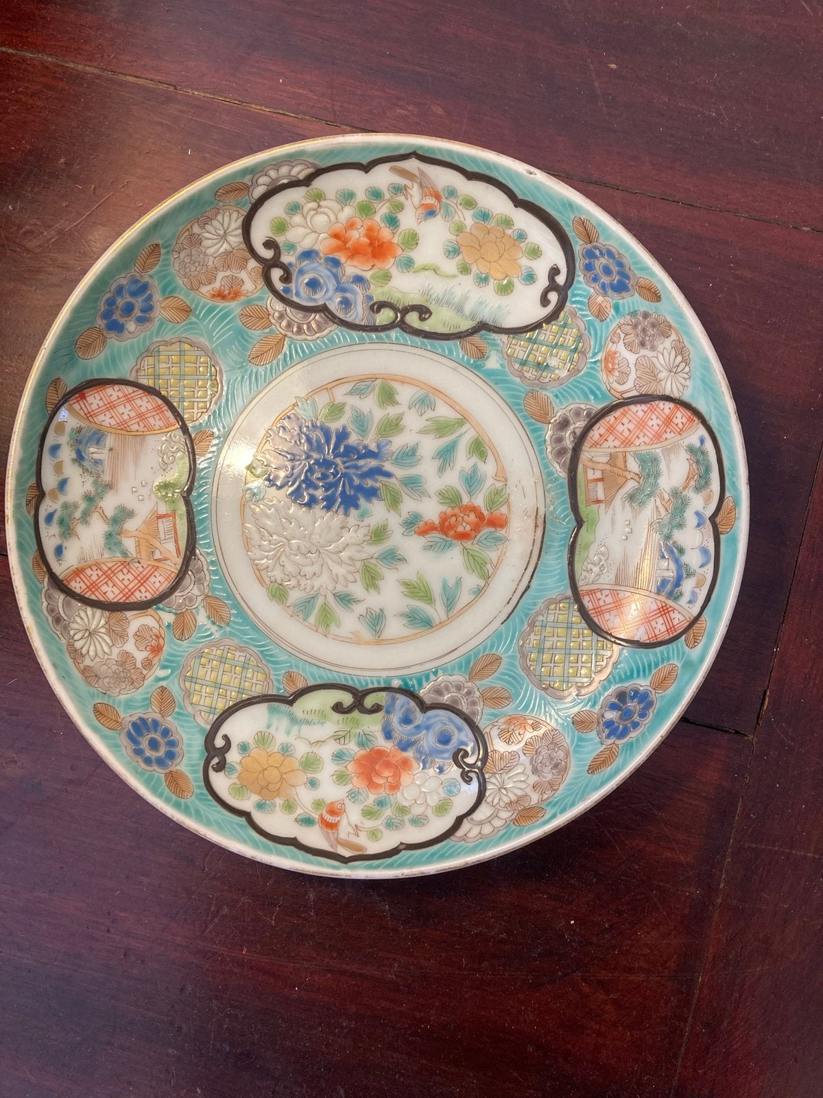 Antiek Japans Imari Porseleinen Bord - Handgeschilderd, Antiek en Kunst, Ophalen of Verzenden
