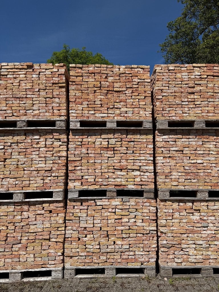 17000 stuks metsel geeltjes appelbloesem 1 partij 18x4.4X9cm, Doe-het-zelf en Verbouw, Metselstenen, Ophalen, Gebruikt, Bakstenen