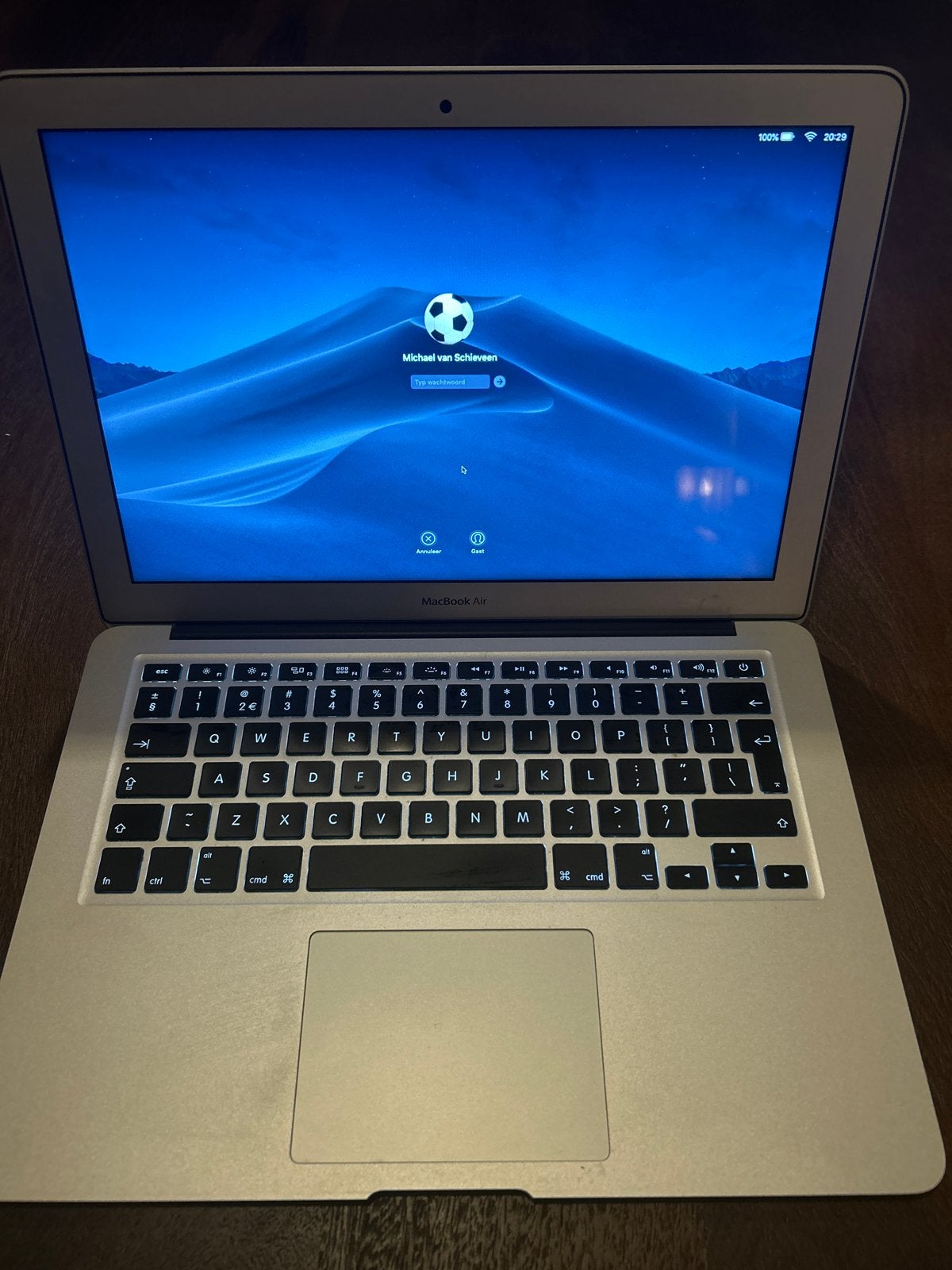 MacBook Air 13-inch 2017 – 8 GB  RAM – zeer nette staat, Ophalen, Gebruikt, Qwerty, 8 GB