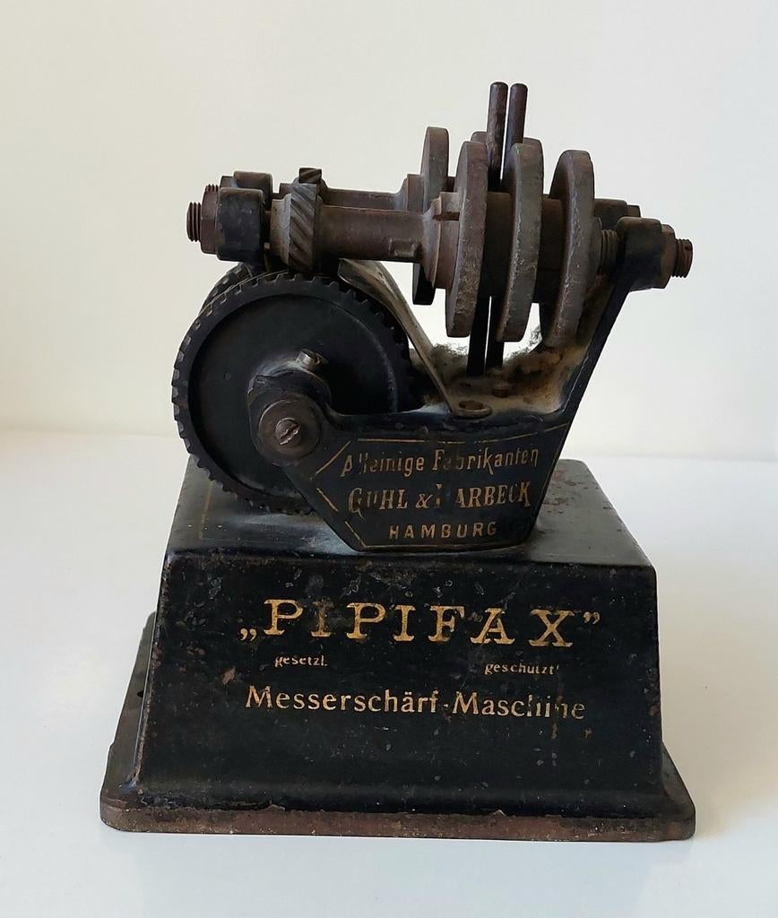 Antieke Pipifax Messenslijper Slijpapparaat Guhl & Harbeck , Verzenden