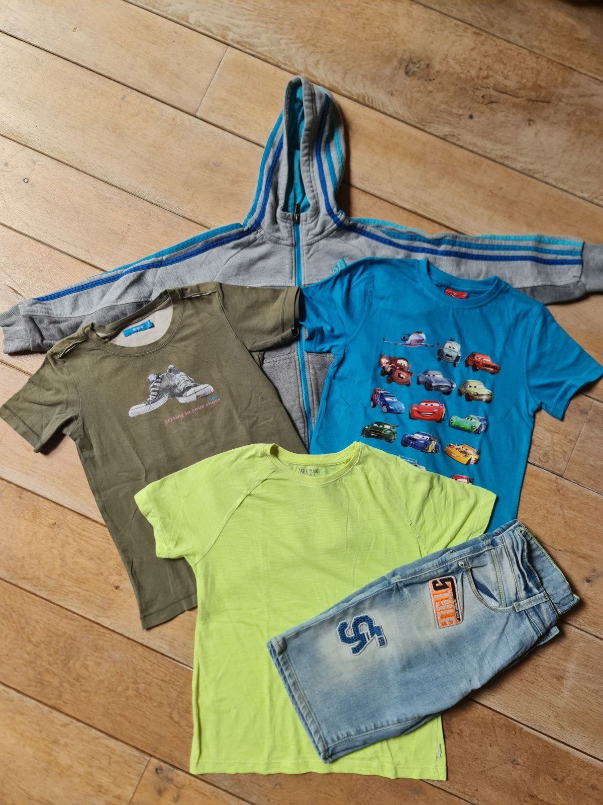 Jongens kledingpakket maat 128 (Adidas, Vingino, Zara), Ophalen of Verzenden, Gebruikt, Jongen