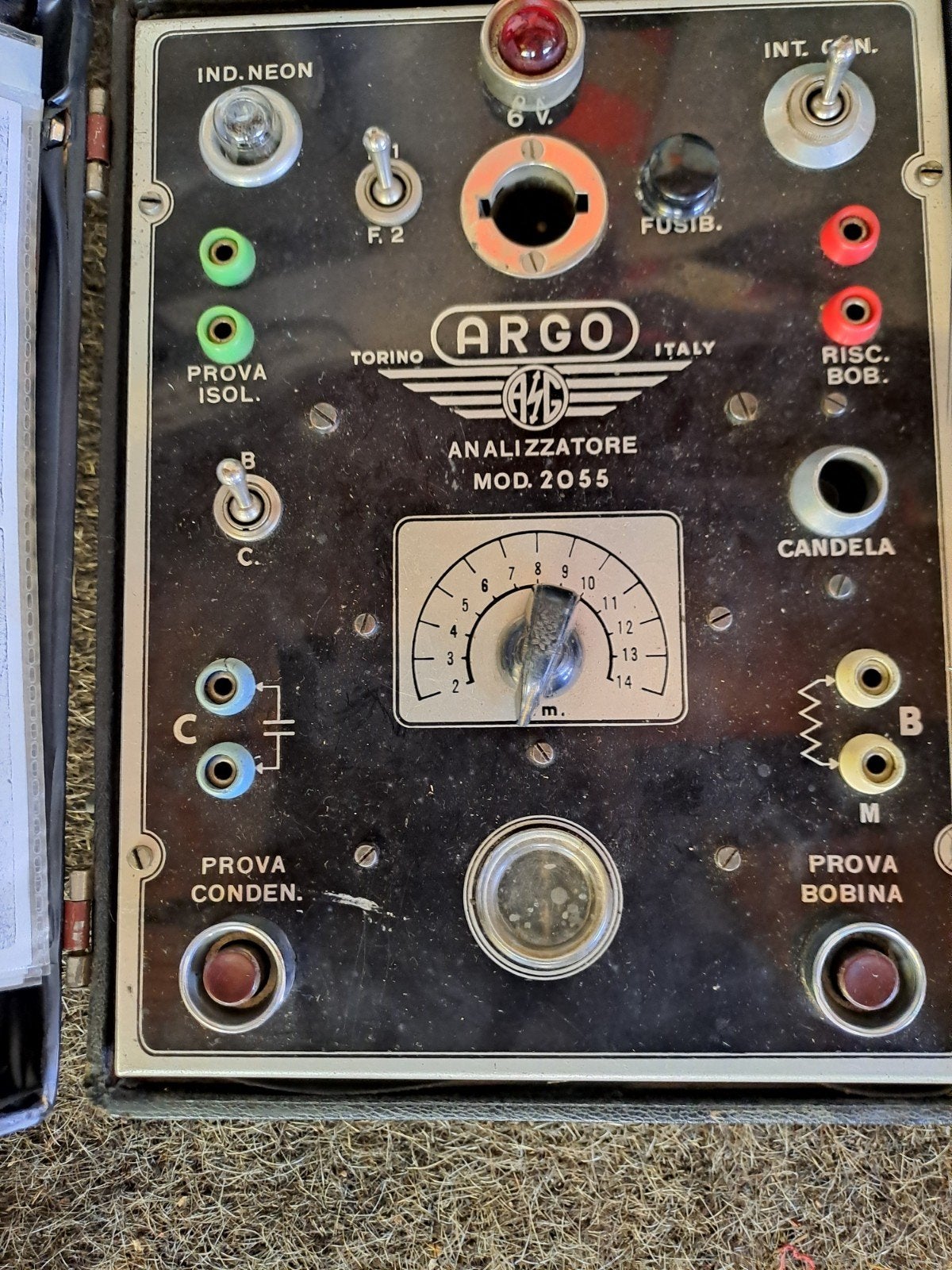 Authentieke ARGO Analizzatore MOD. 2055 zwakstroom meter, Ophalen